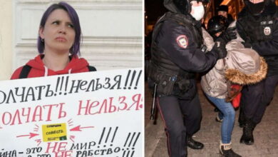 Photo of Activista rusa se cosió la boca para protestar contra la guerra