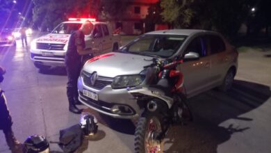 Photo of Salía del estacionamiento y chocó contra una moto